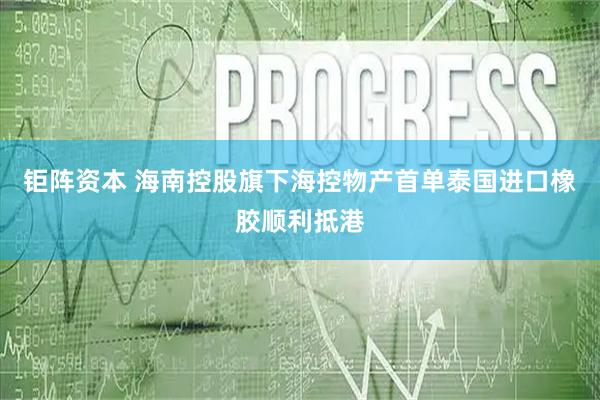 钜阵资本 海南控股旗下海控物产首单泰国进口橡胶顺利抵港