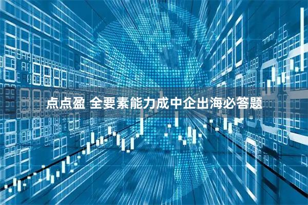 点点盈 全要素能力成中企出海必答题