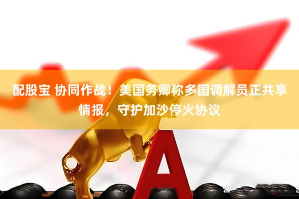 配股宝 协同作战！美国务卿称多国调解员正共享情报，守护加沙停火协议